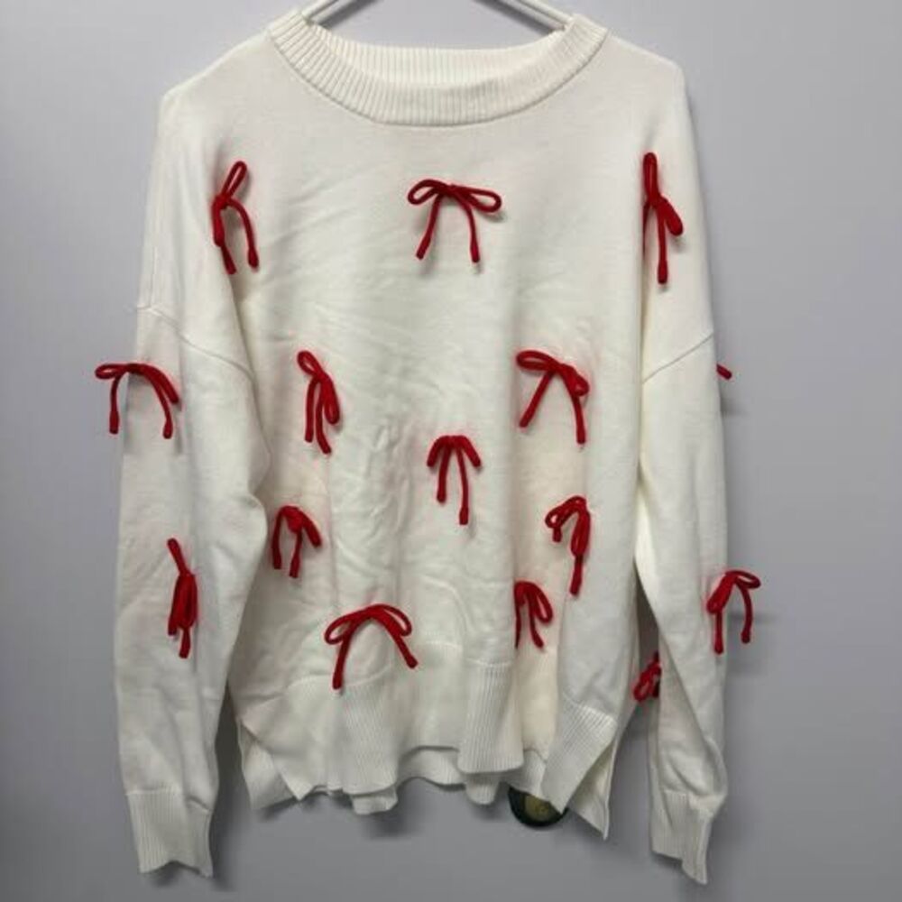 Beach riot women bow sweater